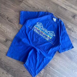 Unbranded Men's Blue and Navy T-shirt